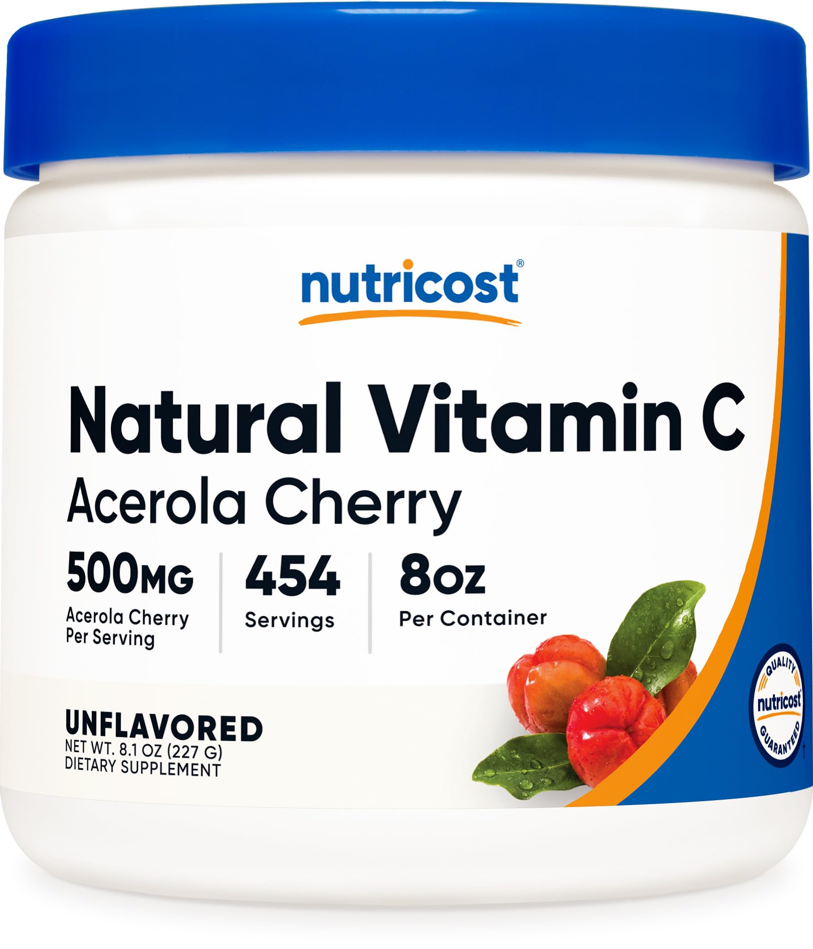 Nutricost Pure Acerola Cherry Vitamin C Powder - 0.5 LB - Non-GMO & Gluten-Free